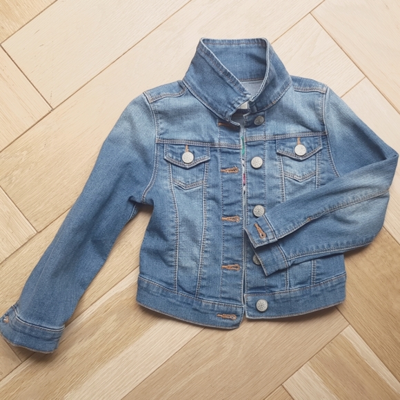 Girl Denim Embroidered Catimini Jacket, size 4T. - Picture 1 of 4